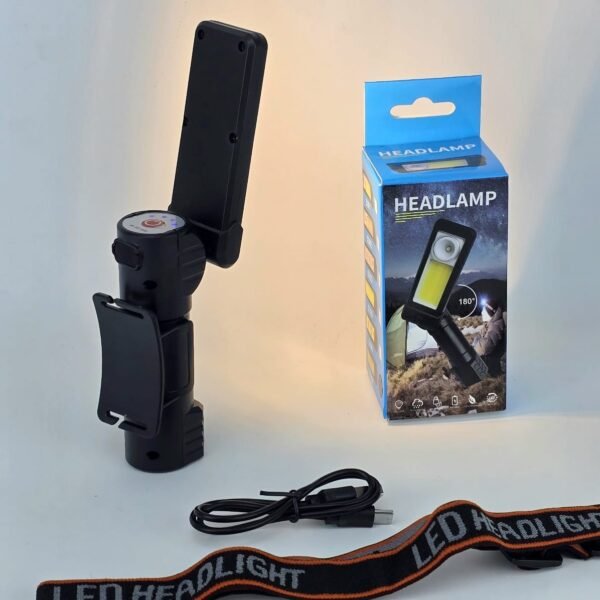Lote # 98 Linterna LED recargable, con imán o vincha - Imagen 5