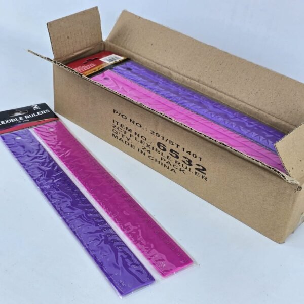 Lote #206 Caja con 24 blister con 2 reglas flexible c/u - Imagen 2
