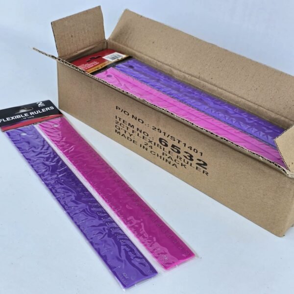 Lote #206 Caja con 24 blister con 2 reglas flexible c/u - Imagen 5
