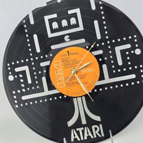 Lote # 01 Reloj en disco de vinilo Atari Pacman - Imagen 2