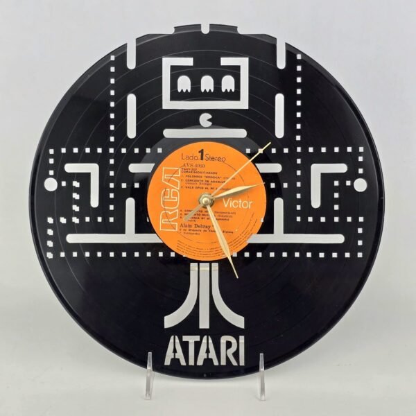 Lote # 01 Reloj en disco de vinilo Atari Pacman