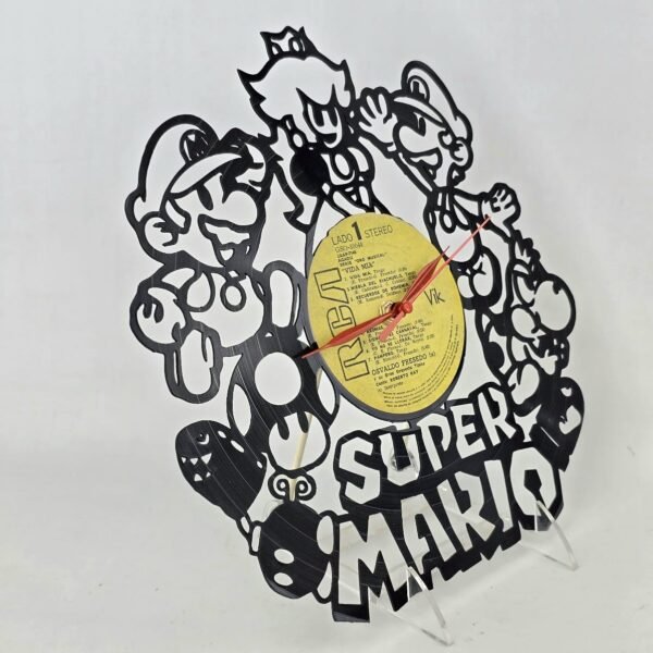 Lote # 66 Reloj en disco de Vinilo, Super Mario - Imagen 3