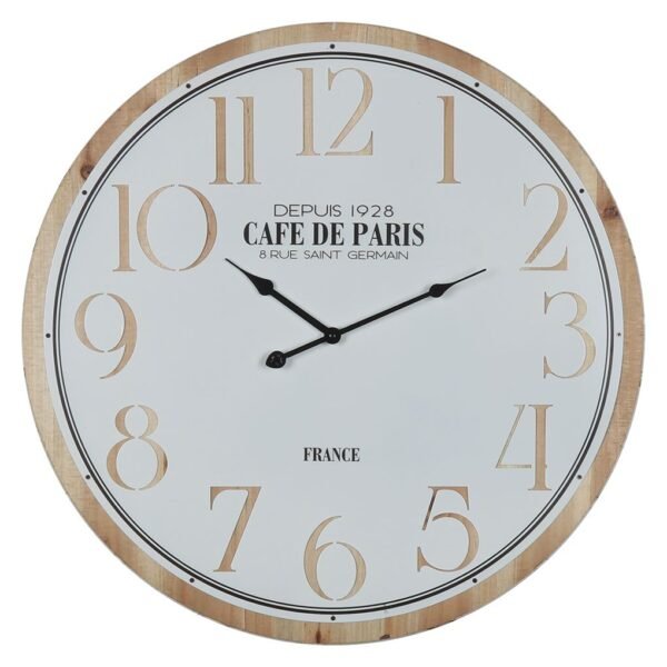 Lote # 07 Reloj de Pared Blanco con Borde Natural 68cm (259198)