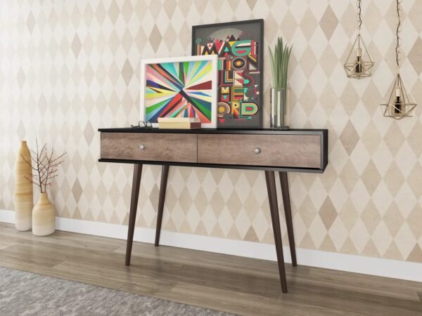 Lote # 35 Mesa Aparador Retro con 2 Cajones (3031)