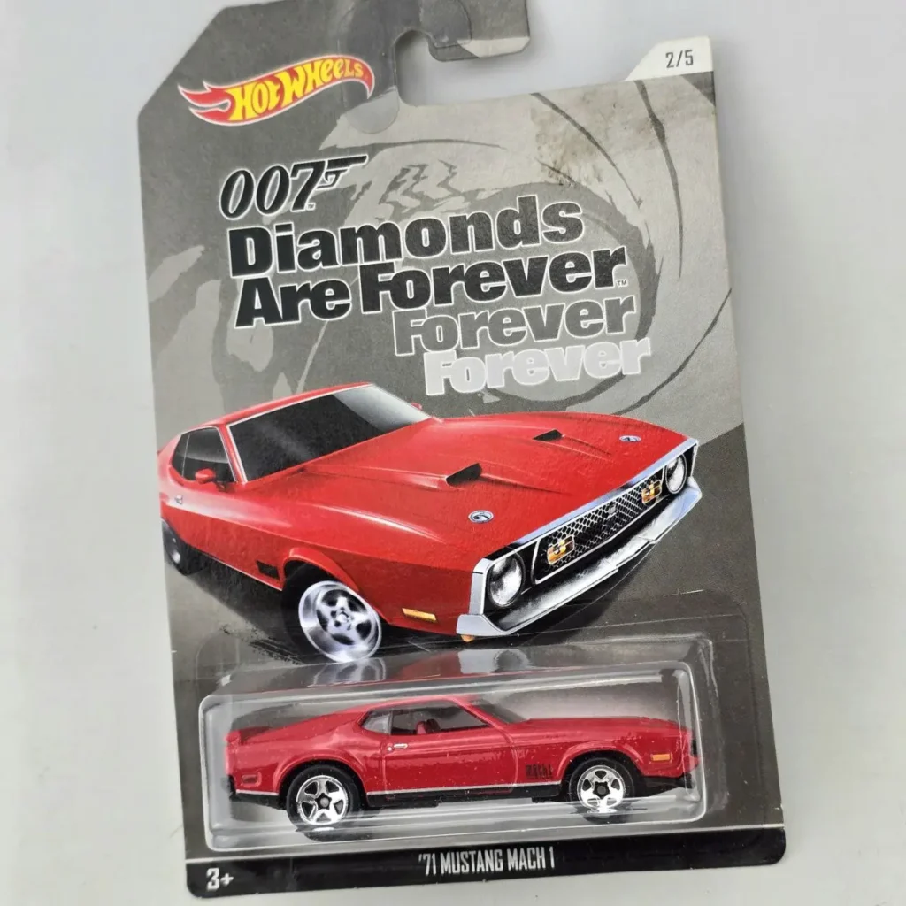 Hot Wheels 007 Diamonds Are Forever '71 Mustang Mach 1 rojo en empaque. by Remates Narvaja