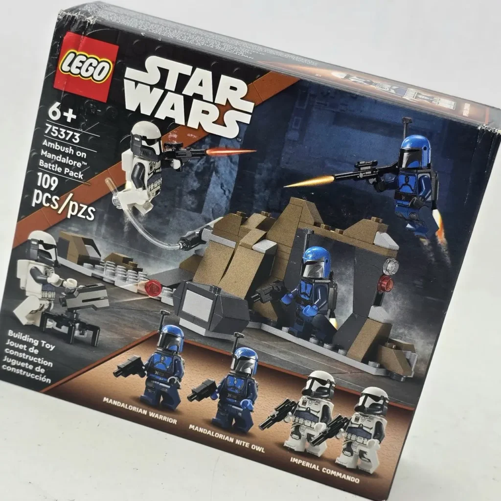 LEGO Star Wars 75373 Ambush on Mandalore Battle Pack box with Mandalorian and Imperial Commando minifigures. by Remates Narvaja