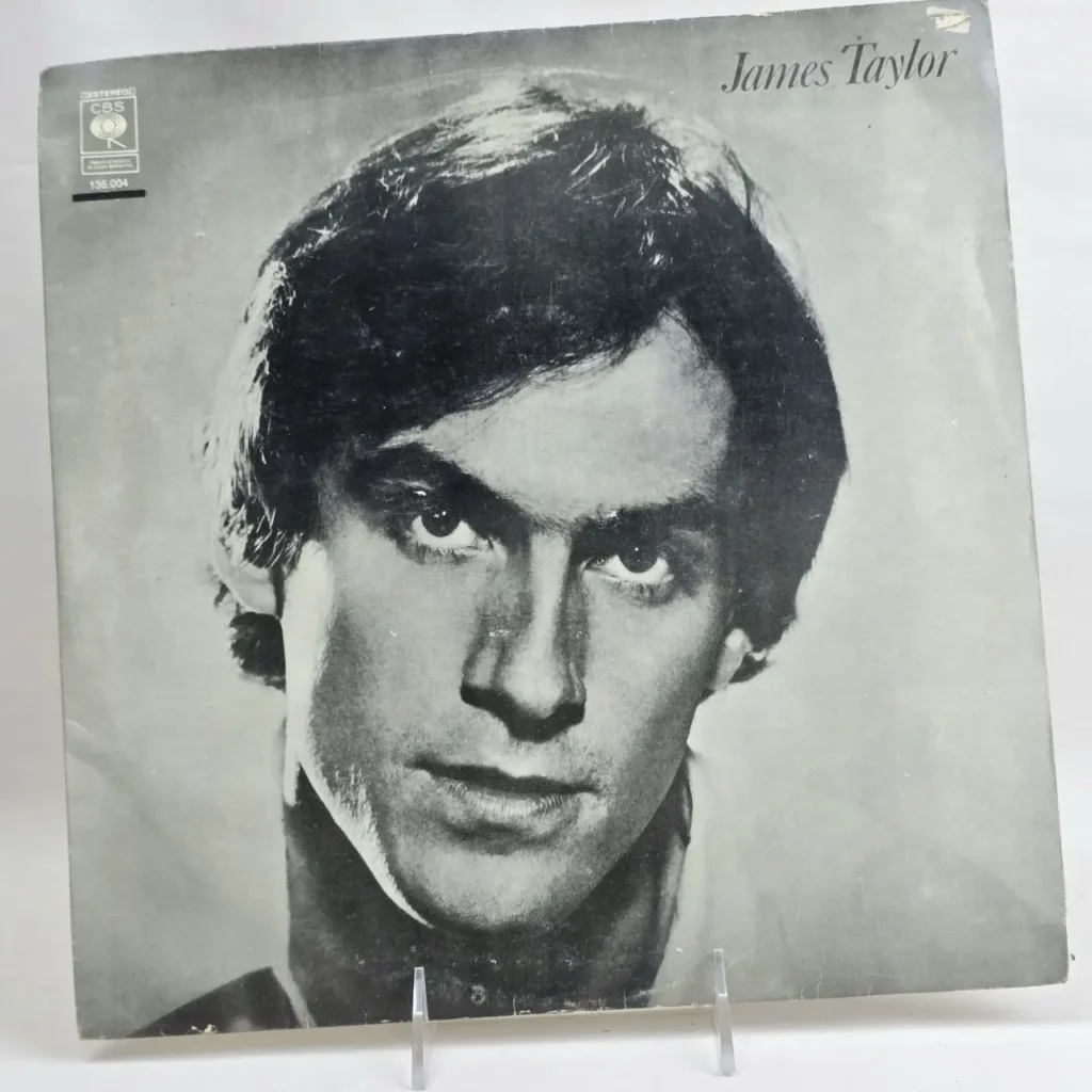 Cubierta de álbum de vinilo James Taylor con retrato en blanco y negro. by Remates Narvaja