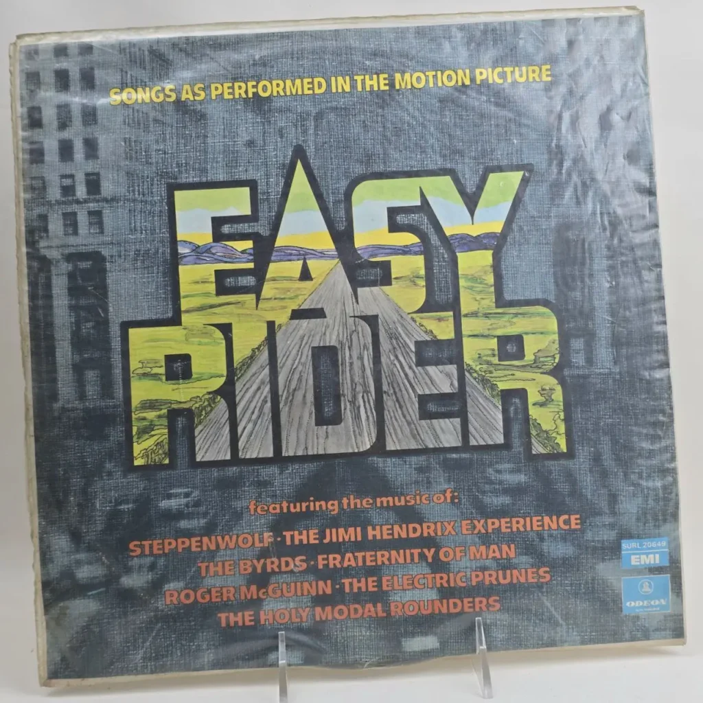 Portada del álbum de vinilo de la banda sonora de la película Easy Rider, con música de Steppenwolf y The Jimi Hendrix Experience. by Remates Narvaja
