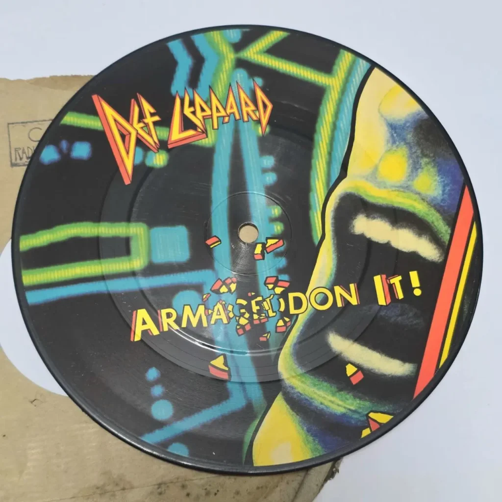 Picture disc de Def Leppard "Armageddon It" con arte de cara gritando. by Remates Narvaja