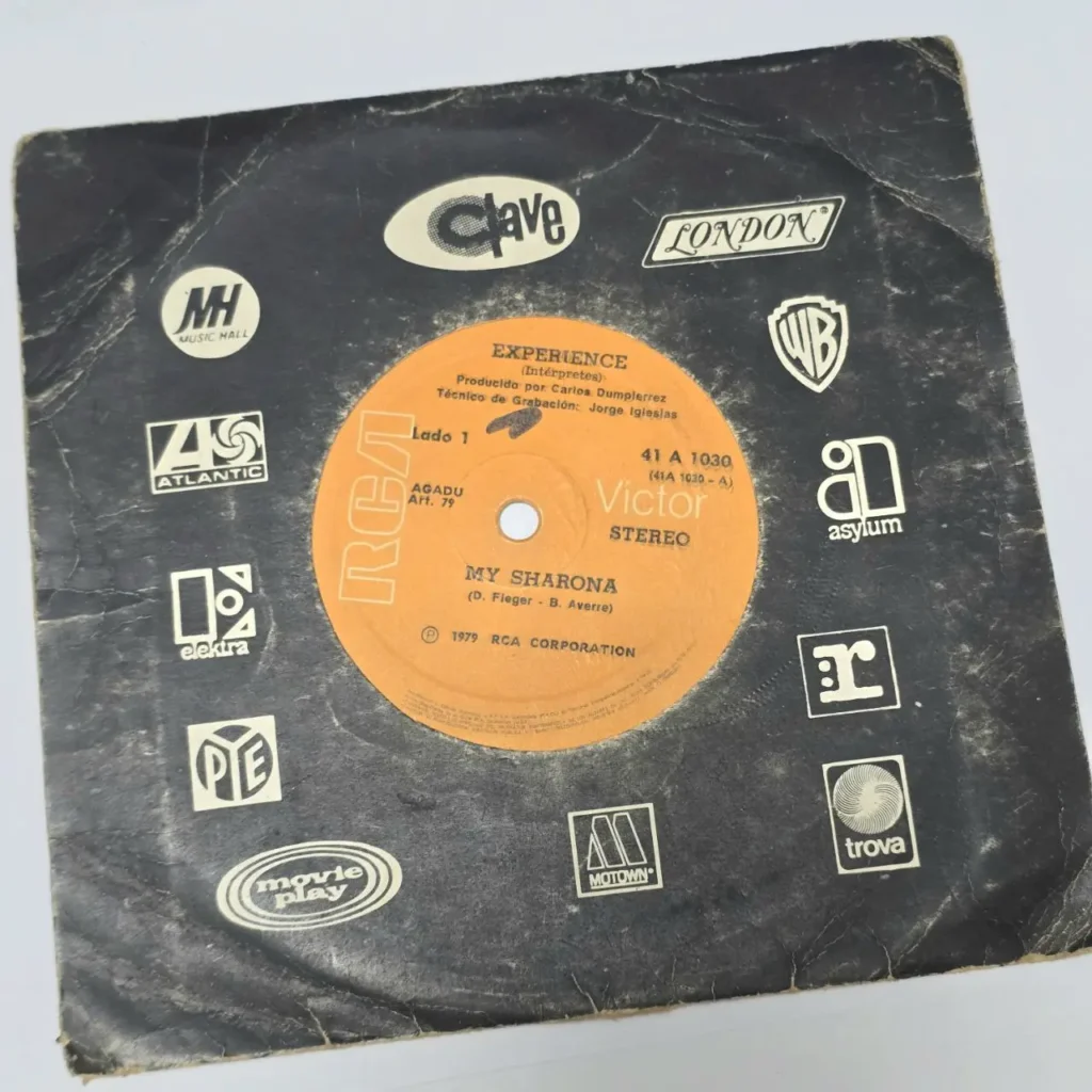 Disco de vinilo RCA Victor Experience "My Sharona" de 1979 en funda de papel con logos de discográficas. by Remates Narvaja