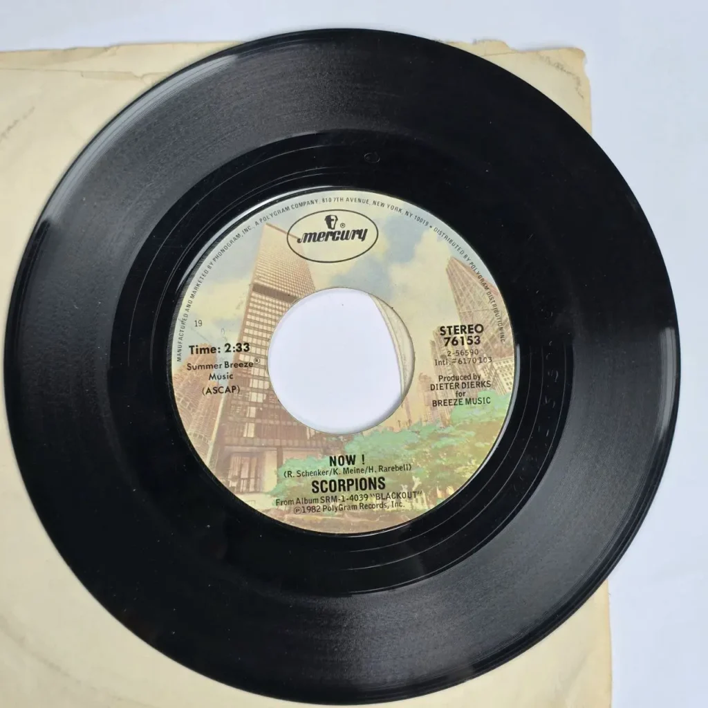 Sencillo de vinilo Scorpions "Now!" de Mercury Records de 1982 del álbum Blackout. by Remates Narvaja