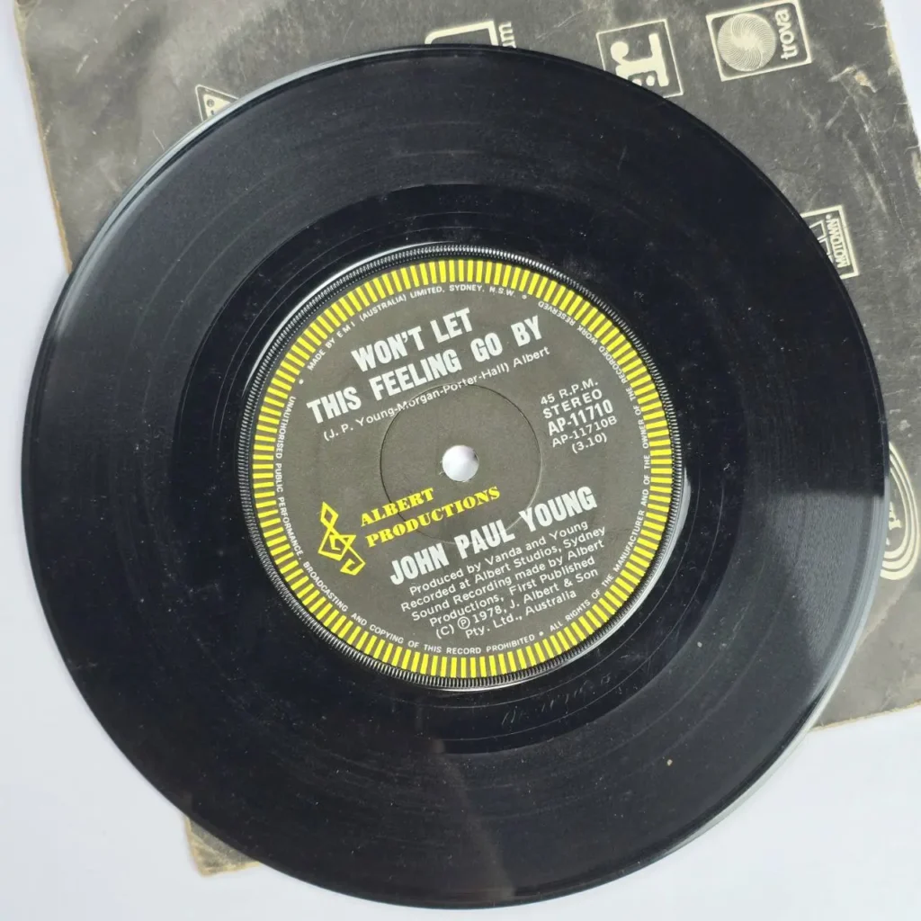 Disco de vinilo 45 RPM de John Paul Young - Won't Let This Feeling Go By (1978) by Remates Narvaja