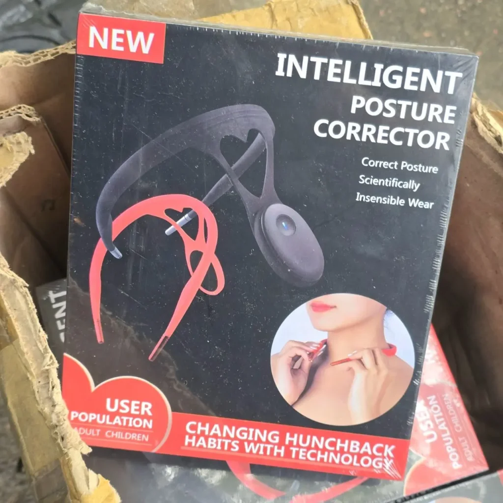 Caja del nuevo corrector de postura inteligente con correa roja, para adultos y niños. by Remates Narvaja