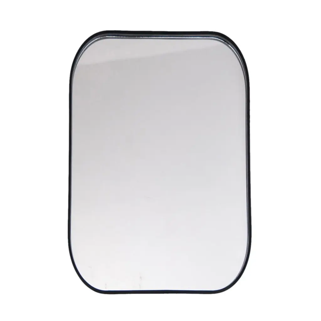 Espejo rectangular con esquinas redondeadas y borde negro. by Remates Narvaja