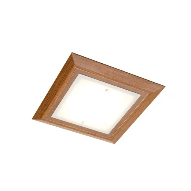 Plafón LED cuadrado con marco de madera. by Remates Narvaja