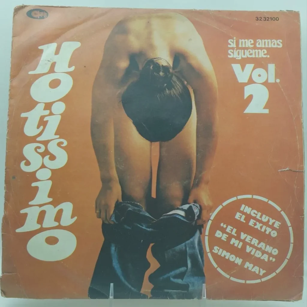 Portada de álbum "Hotíssimo Vol. 2" con una persona de espaldas bajándose los pantalones vaqueros. Incluye el éxito "El Verano by Remates Narvaja