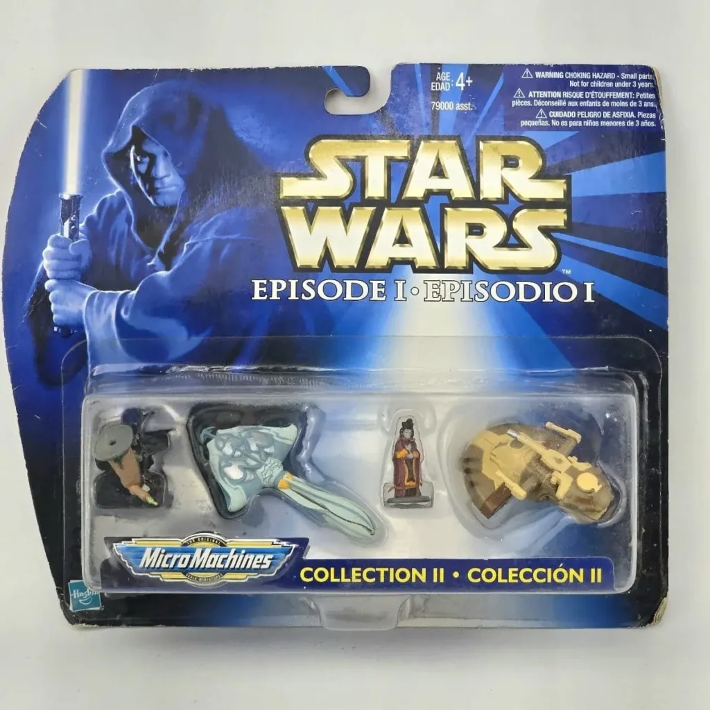 Set Star Wars Micro Machines Episodio I Colección II con figuras y vehículos, empaque sellado con Jedi y sable de luz. by Remates Narvaja