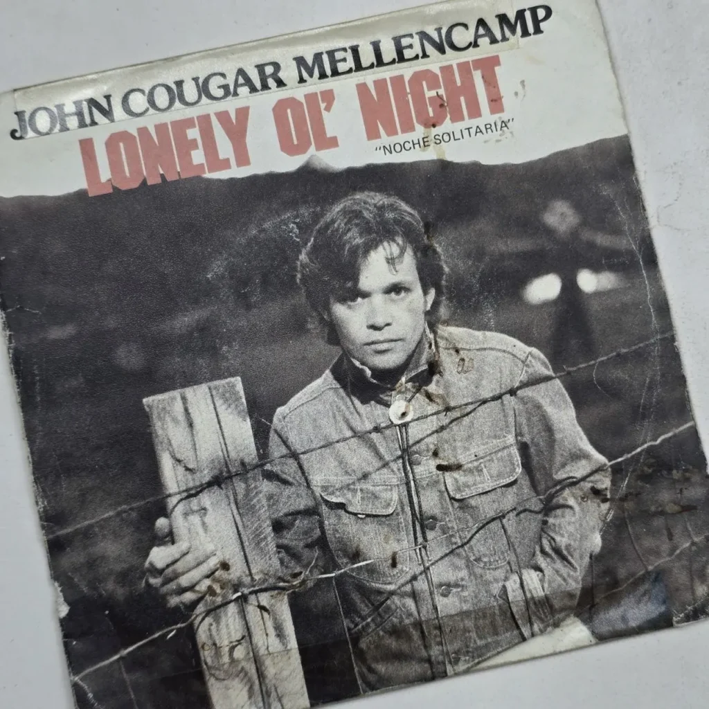 Portada del single "Lonely Ol' Night" de John Cougar Mellencamp. by Remates Narvaja