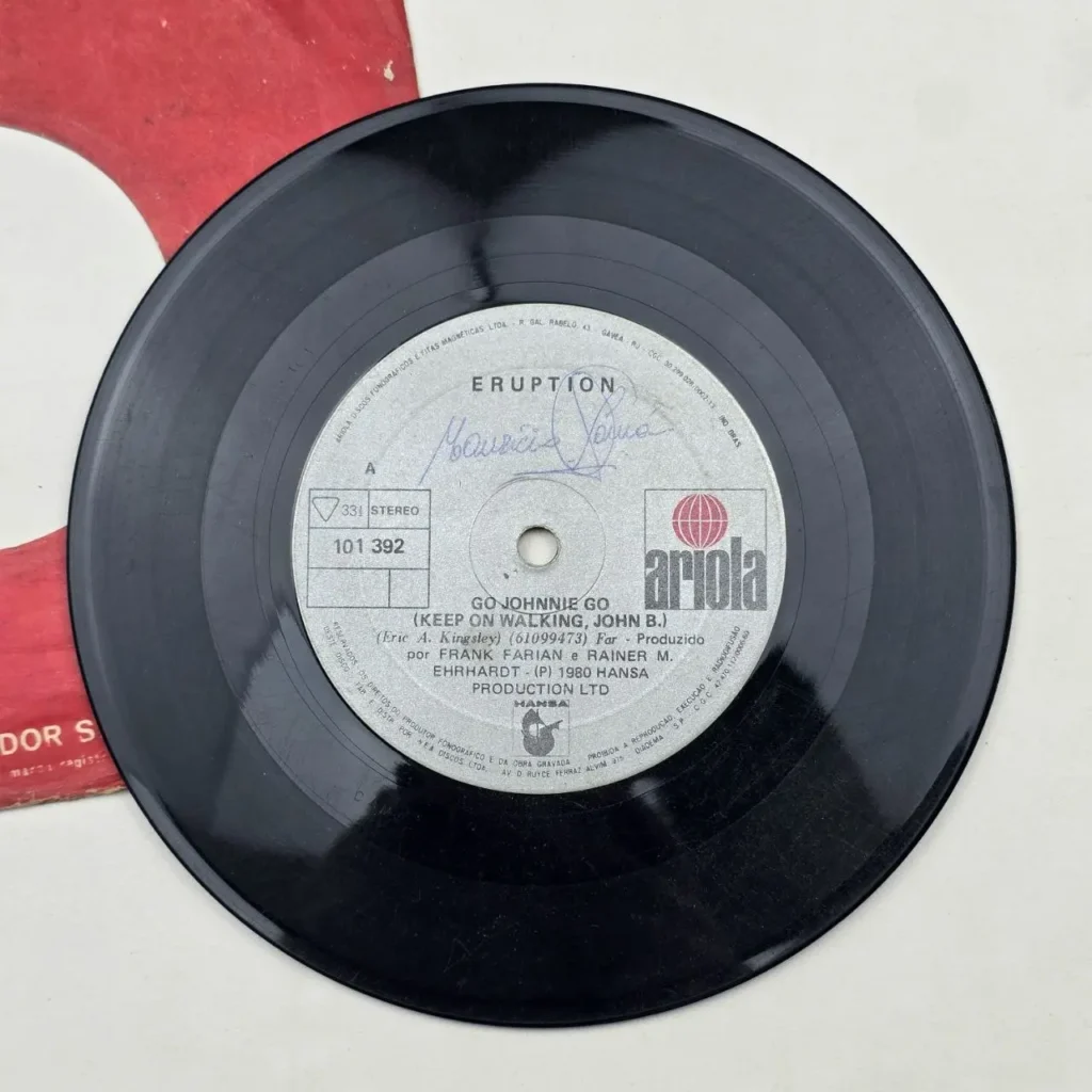 Disco de vinilo 7" de Eruption "Go Johnnie Go" Ariola 1980. by Remates Narvaja