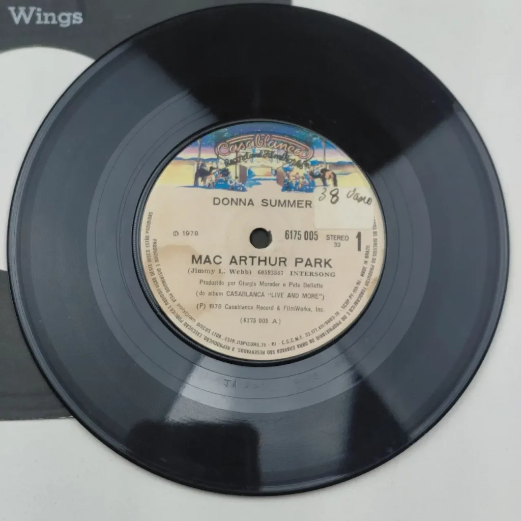 Vinilo de Donna Summer 'Mac Arthur Park' de 1978, sello Casablanca. by Remates Narvaja