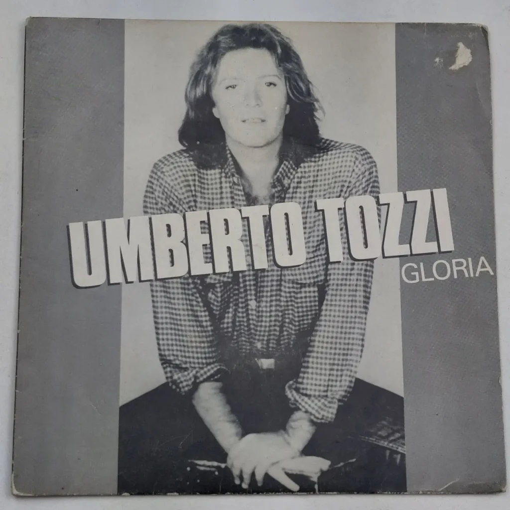Portada del single de Umberto Tozzi "Gloria" en blanco y negro. by Remates Narvaja