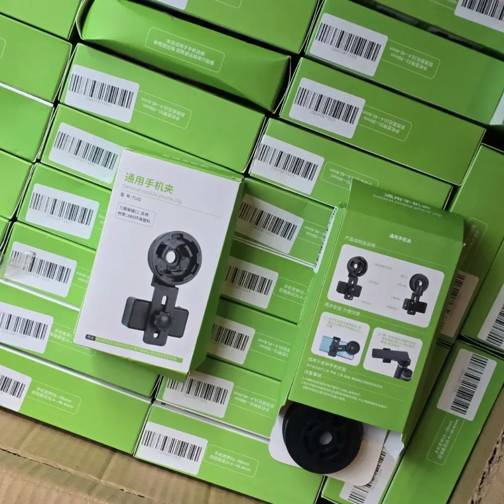 Cajas de clips adaptadores universales para teléfono móvil y telescopio. by Remates Narvaja
