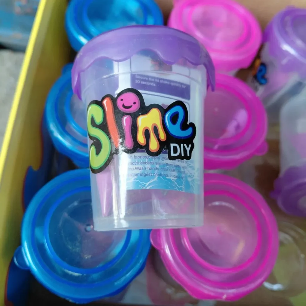 Envases de Slime DIY con tapas de colores. by Remates Narvaja