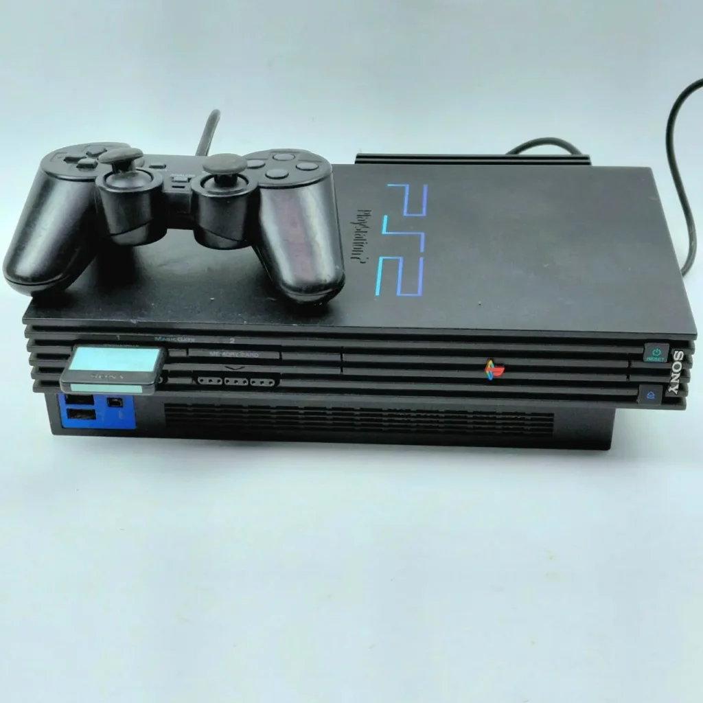 Consola PlayStation 2 negra con control y memory card. by Remates Narvaja