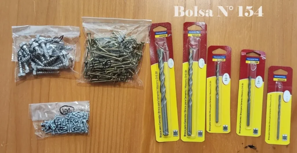 Surtido de tornillos y brocas Tramontina Master para concreto, Bolsa N° 154. by Remates Narvaja