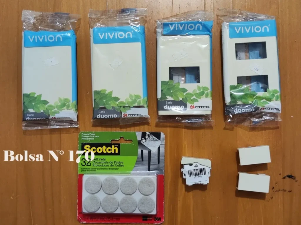 Placas y módulos eléctricos Vivion Duomo, protectores de fieltro Scotch 3M y accesorios eléctricos. by Remates Narvaja