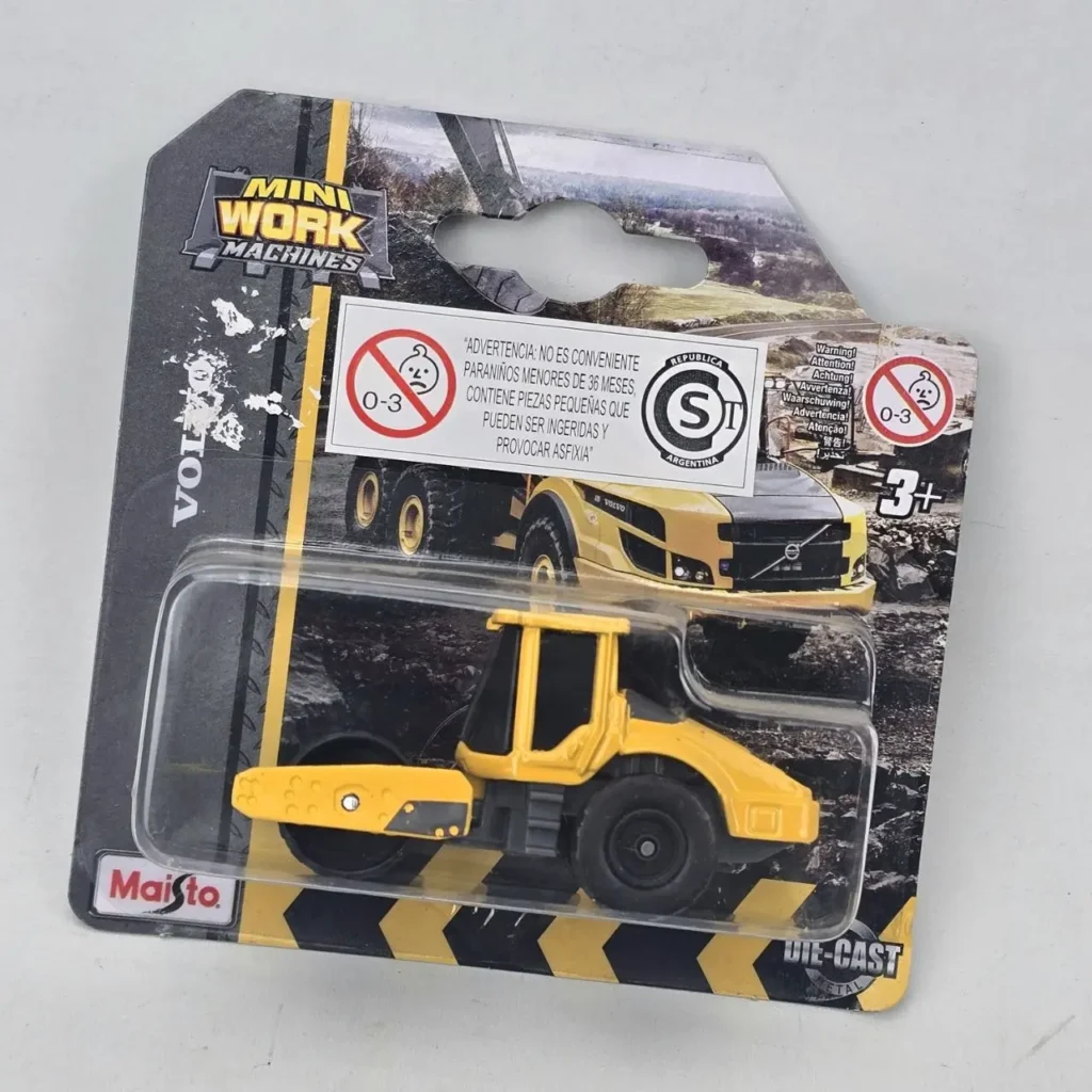 Maisto Mini Work Machines Volvo die-cast rodillo compactador amarillo. by Remates Narvaja