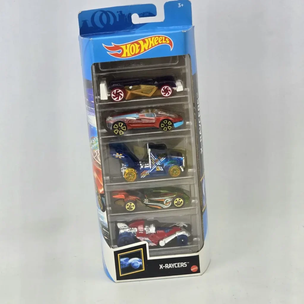 Paquete de 5 Hot Wheels X-RAYCERS con vehículos de juguete surtidos. by Remates Narvaja
