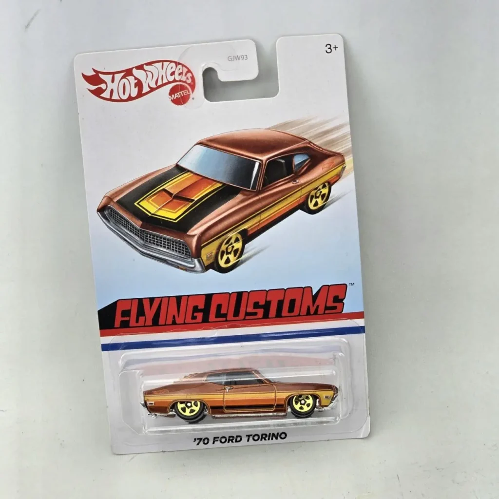 Hot Wheels Flying Customs '70 Ford Torino color cobre con rayas, nuevo en empaque. by Remates Narvaja