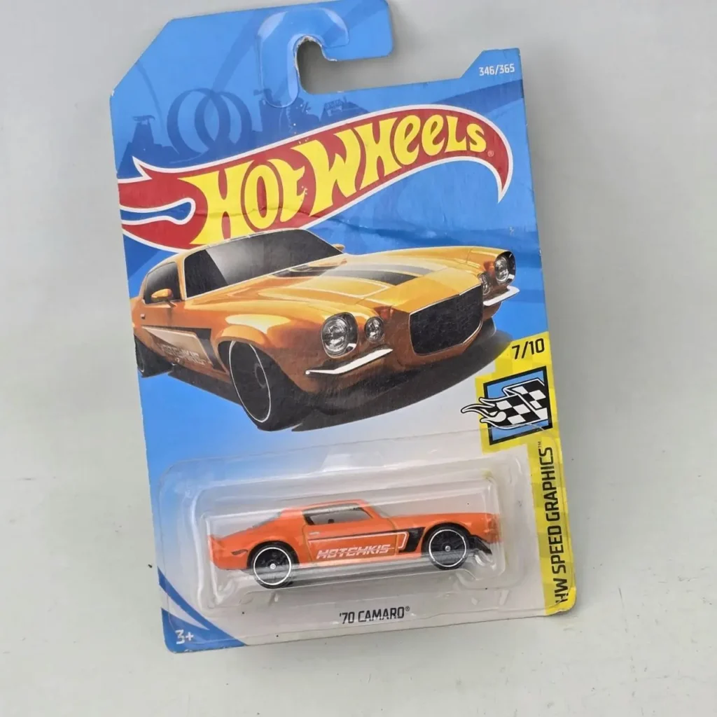 Hot Wheels '70 Camaro naranja Hotchkis en empaque, serie HW Speed Graphics. by Remates Narvaja