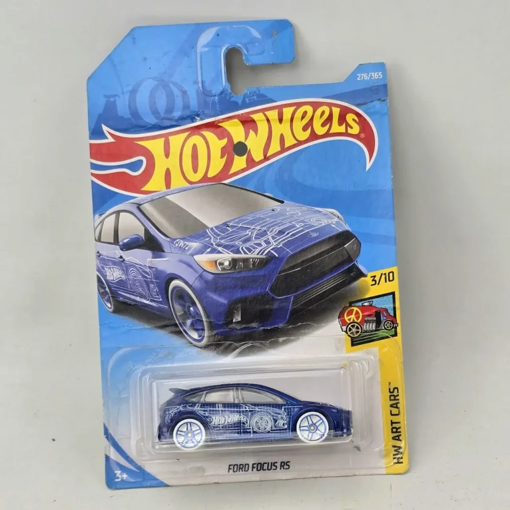 Hot Wheels Ford Focus RS azul HW Art Cars en blister. by Remates Narvaja