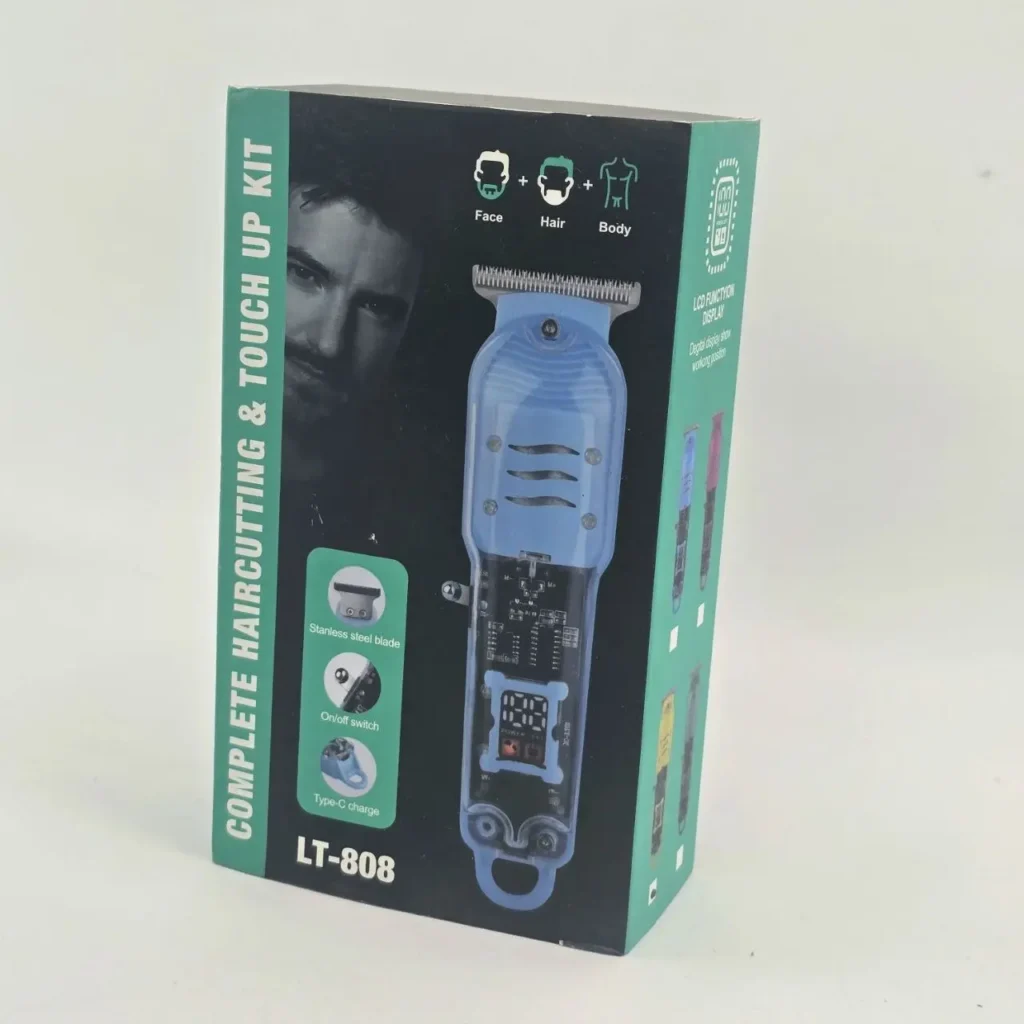 Kit de corte y retoque LT-808 azul con pantalla LCD para cara, cabello y cuerpo. by Remates Narvaja