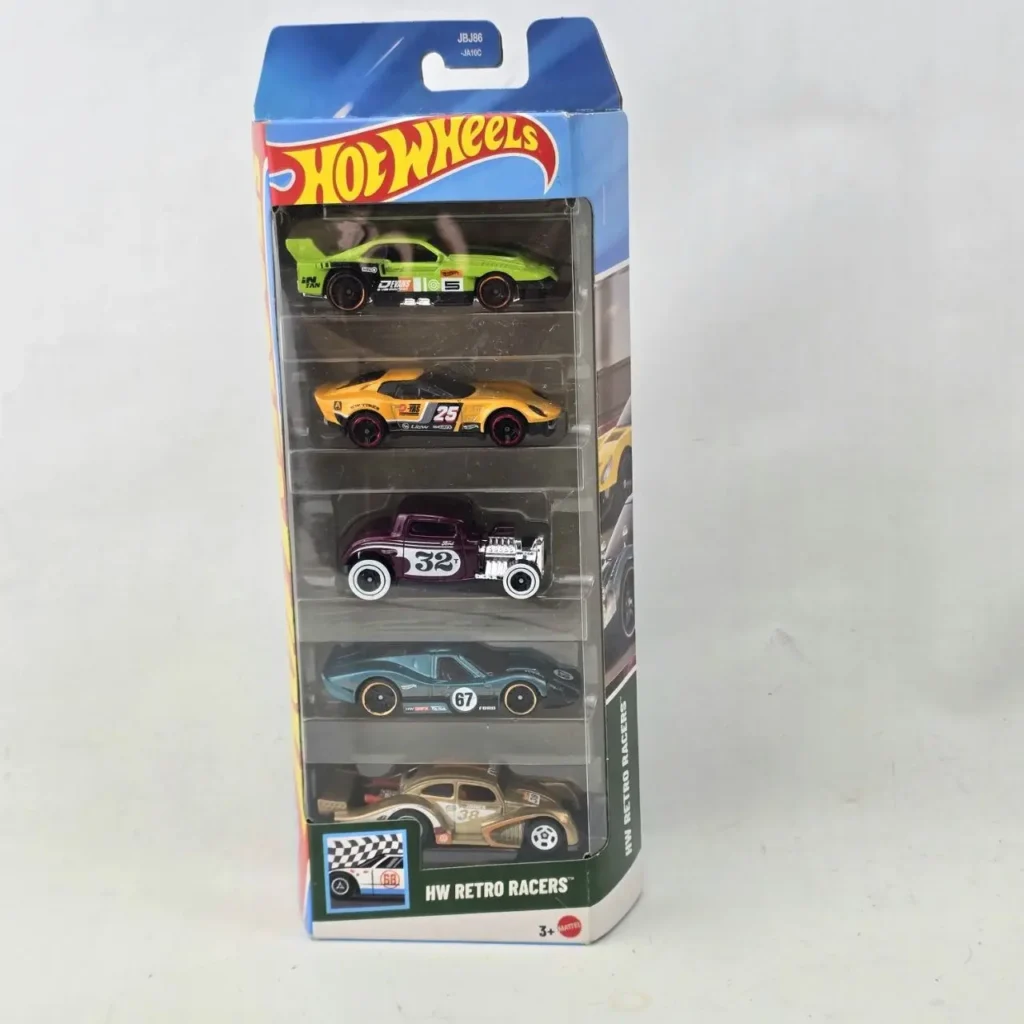 Hot Wheels pack de 5 coches HW Retro Racers en su empaque original. by Remates Narvaja