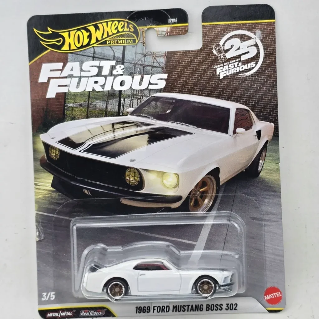 Hot Wheels Premium Fast & Furious 1969 Ford Mustang Boss 302 blanco. by Remates Narvaja