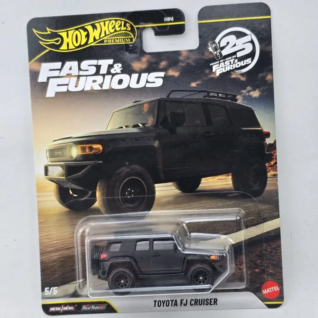 Hot Wheels Premium Fast & Furious 25 Years Toyota FJ Cruiser, black SUV collectible. by Remates Narvaja