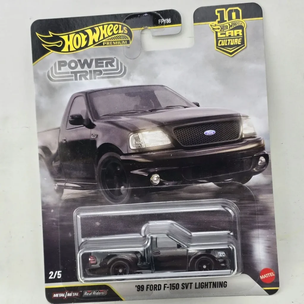 Hot Wheels Premium Car Culture Power Trip '99 Ford F-150 SVT Lightning negro en empaque. by Remates Narvaja