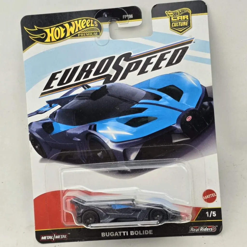 Hot Wheels Car Culture Euro Speed Bugatti Bolide diecast car en su empaque original. by Remates Narvaja
