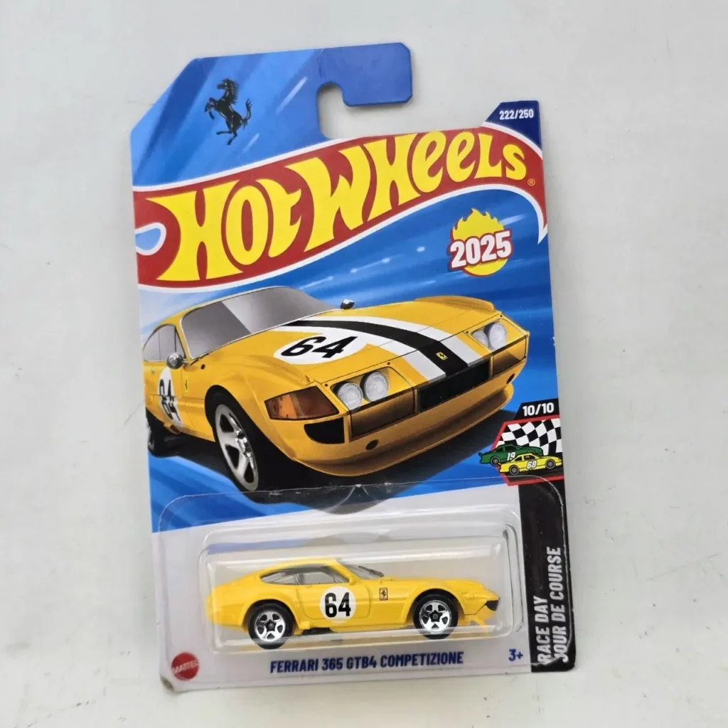 Hot Wheels 2025 Ferrari 365 GTB4 Competizione #64 amarillo en paquete. by Remates Narvaja