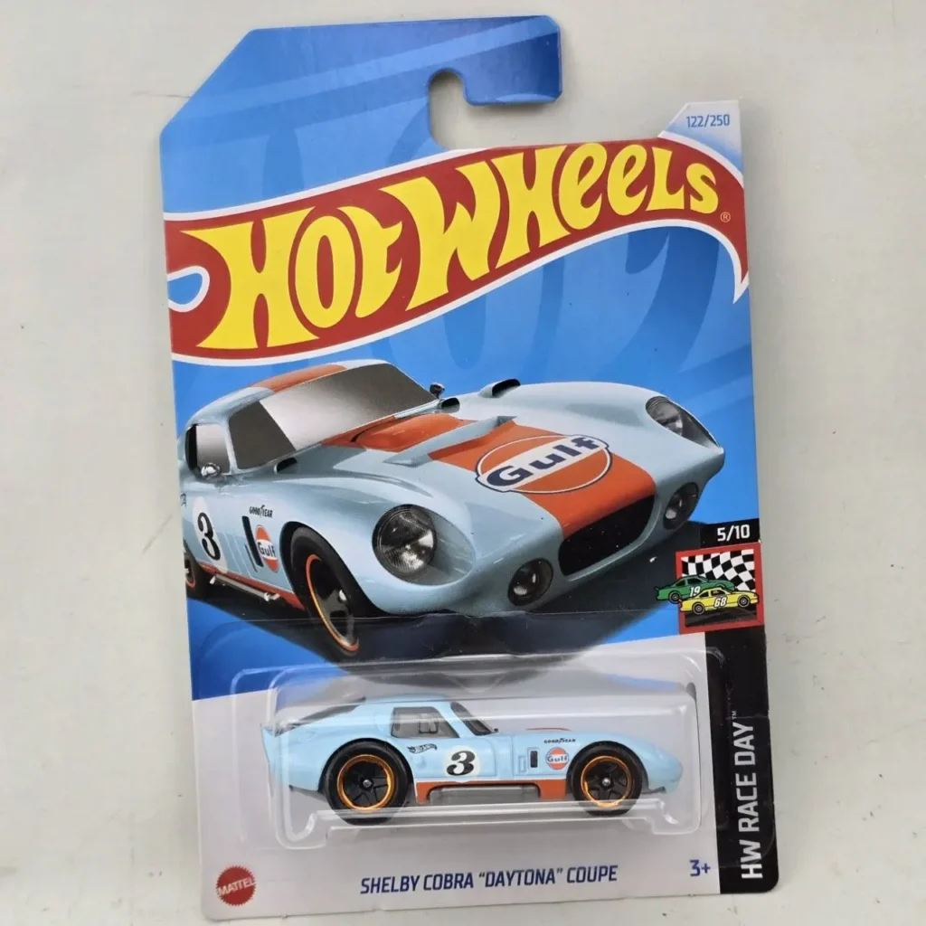 Hot Wheels Shelby Cobra Daytona Coupe Gulf azul y naranja HW Race Day. by Remates Narvaja