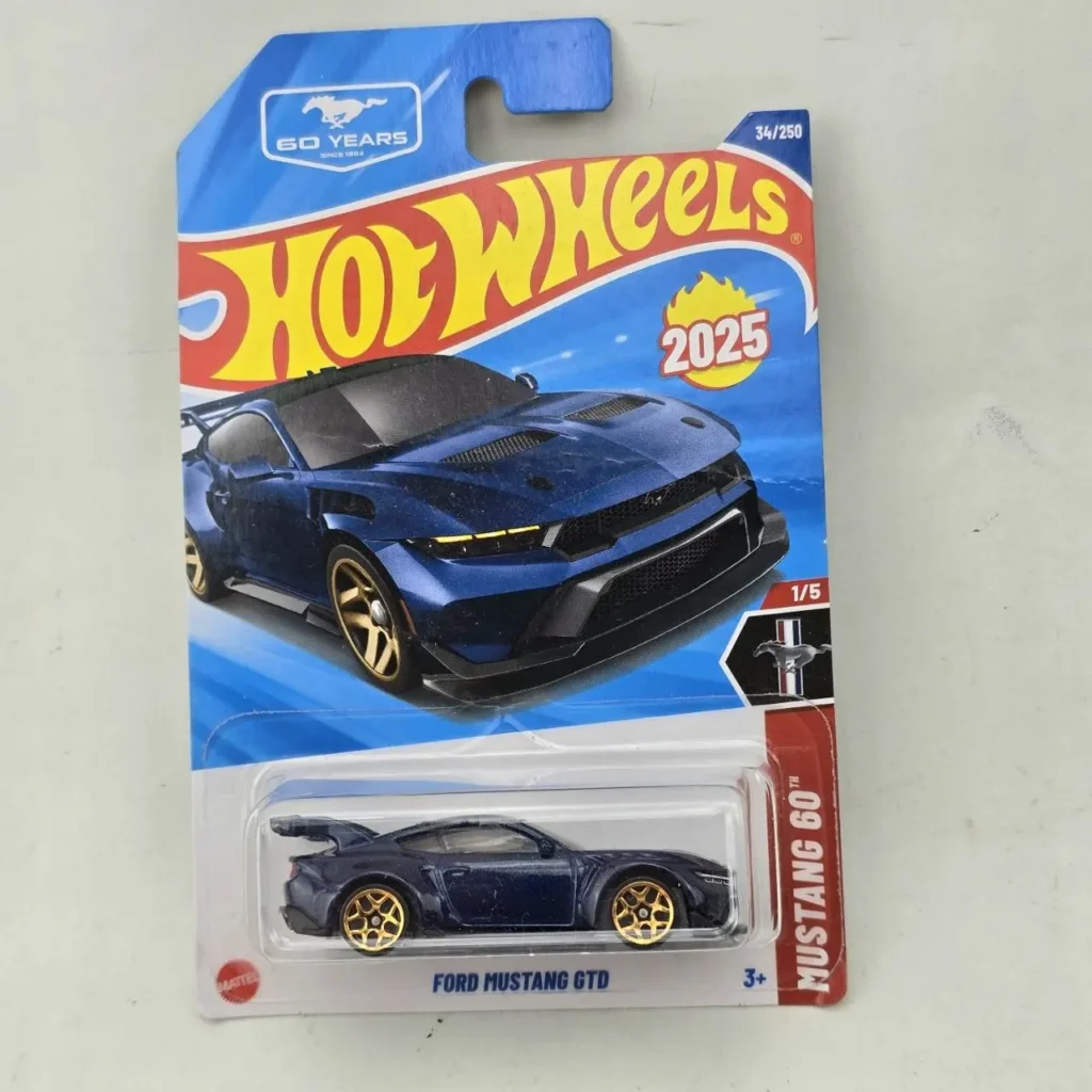 Hot Wheels Ford Mustang GTD azul 2025 en blister. by Remates Narvaja