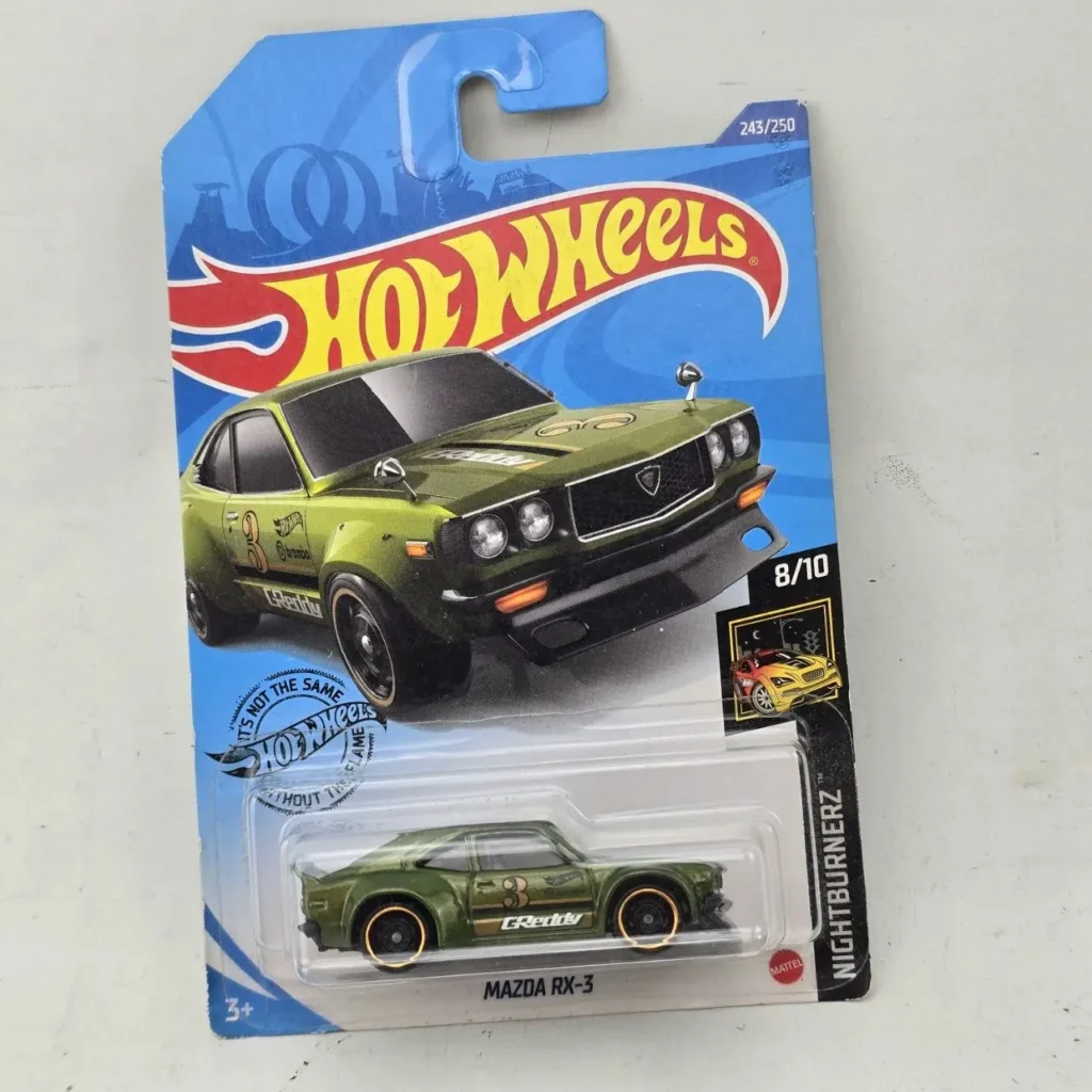 Hot Wheels Mazda RX-3 verde Nightburnerz 8/10 nuevo en empaque. by Remates Narvaja
