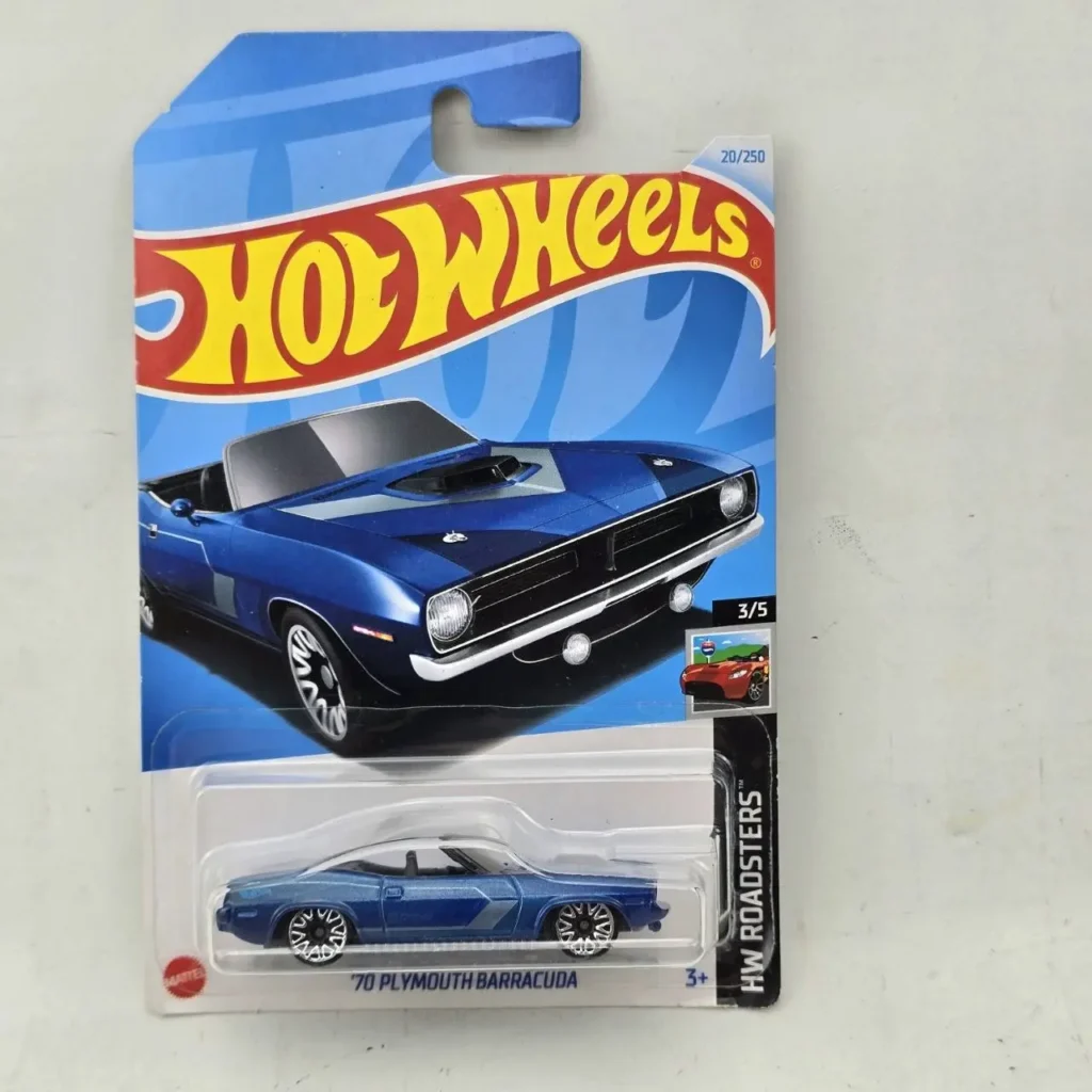 Hot Wheels '70 Plymouth Barracuda azul en empaque, serie HW Roadsters. by Remates Narvaja