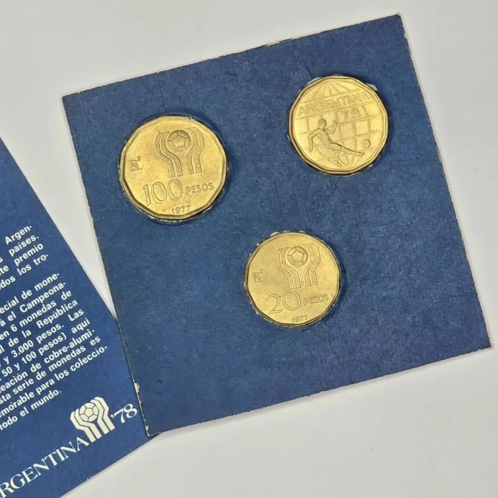 Monedas conmemorativas del Mundial Argentina 78 en su estuche. by Remates Narvaja
