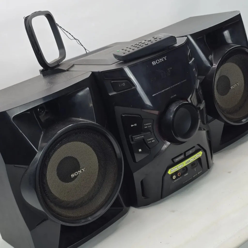 Sistema de sonido Sony MHC-EX999 negro con altavoces, control remoto y USB. by Remates Narvaja