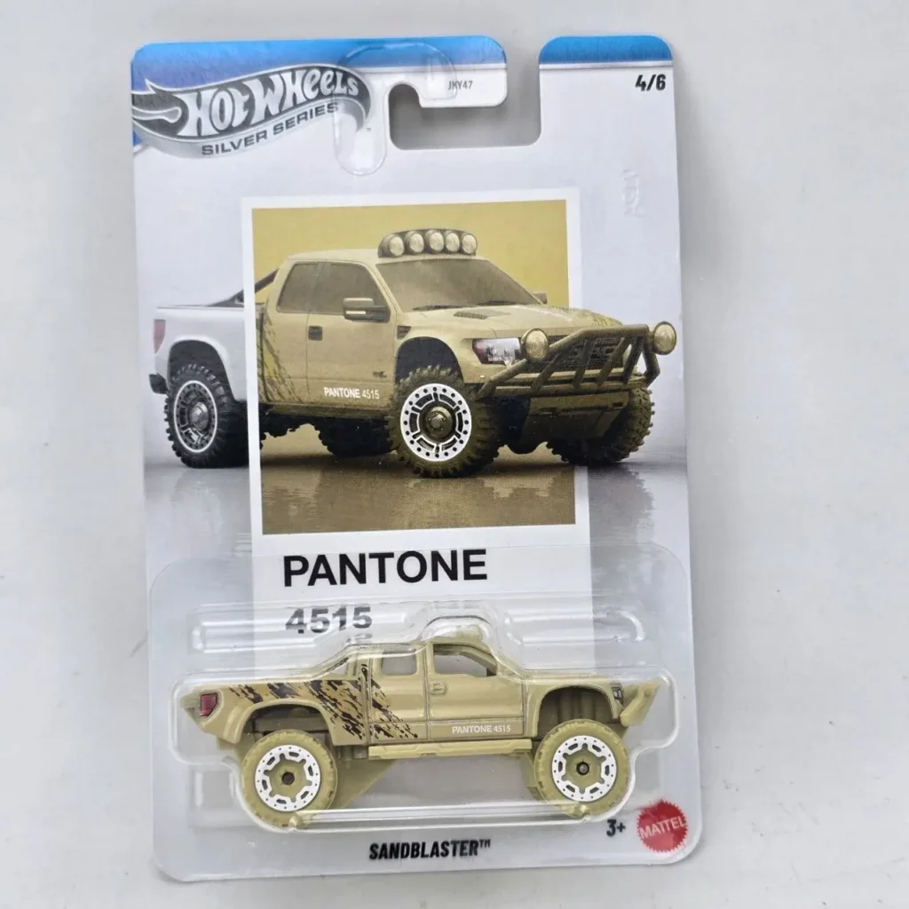 Hot Wheels Sandblaster Silver Series Pantone 4515, camioneta todoterreno nueva en empaque. by Remates Narvaja