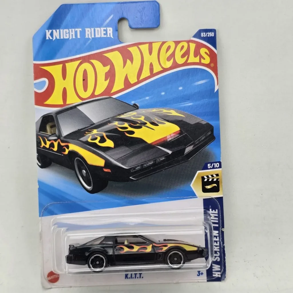 Hot Wheels Knight Rider K.I.T.T. negro con llamas, serie HW Screen Time. by Remates Narvaja